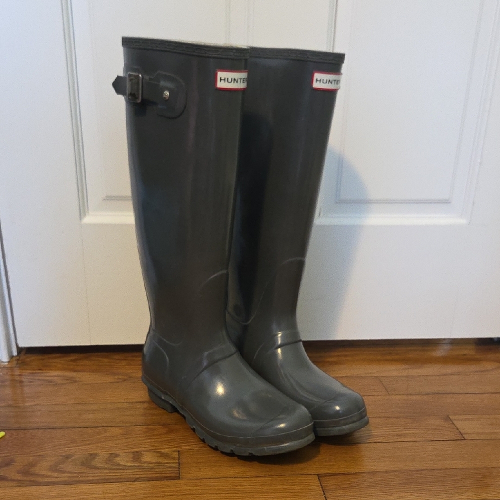 Hunter Gray Rainboots